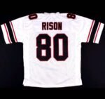 A.Falcons #80 Andre Rison White Mitchell & Ness  Stitched American Football Jerseys