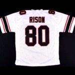 A.Falcons #80 Andre Rison White Mitchell & Ness  Stitched American Football Jerseys