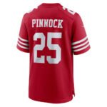 SF.49ers #25 Jason Pinnock Scarlet Team Game Stitched American Football Jerseys