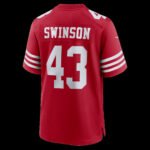 SF.49ers #43 Messiah Swinson Scarlet Team Game Stitched American Football Jerseys