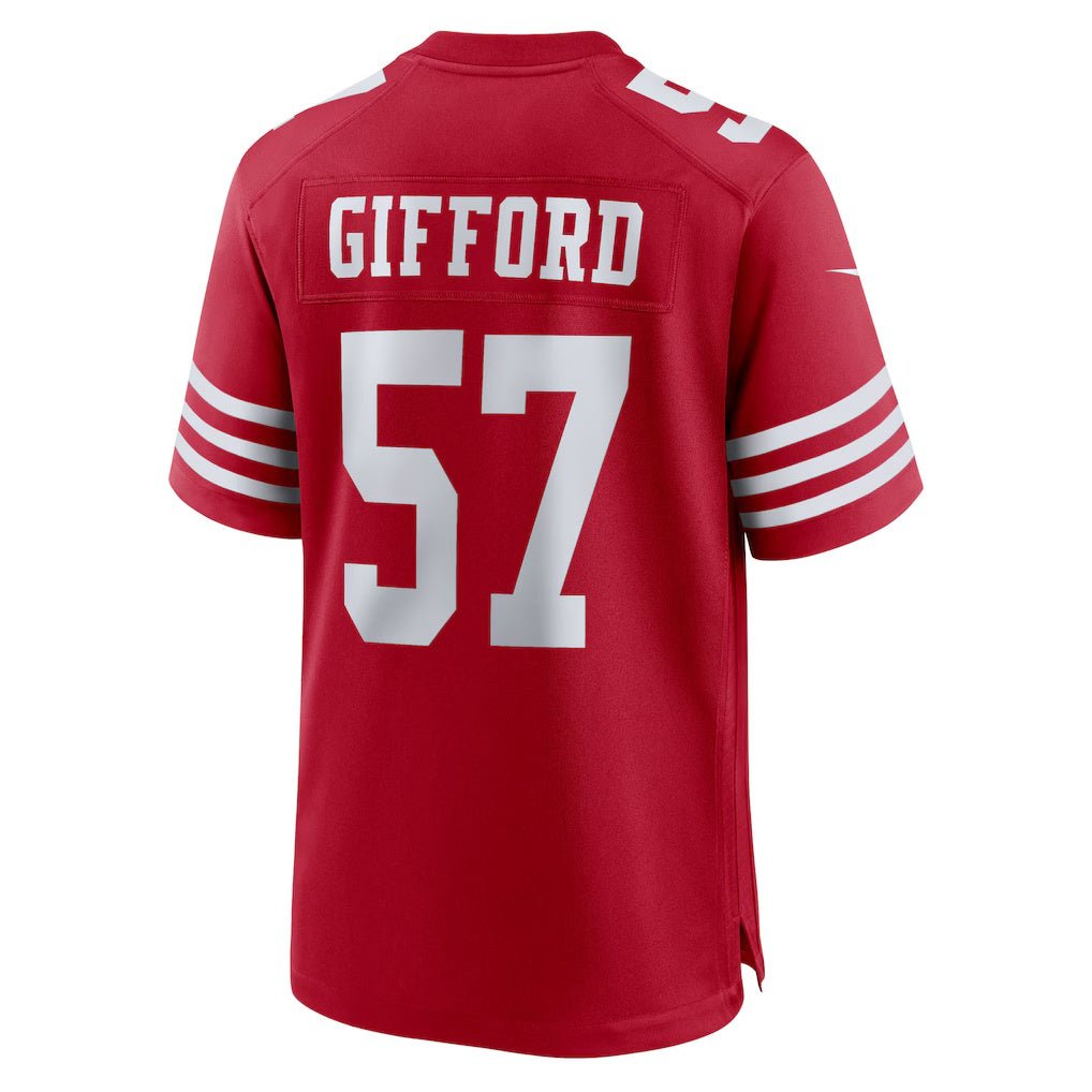 SF.49ers_57LukeGiffordScarletTeamGameJersey SF.49ers #57 Luke Gifford Scarlet Team Game Stitched American Football Jerseys - Image 1