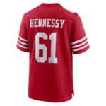 SF.49ers #61 Matt Hennessy Scarlet Team Game Stitched American Football Jerseys