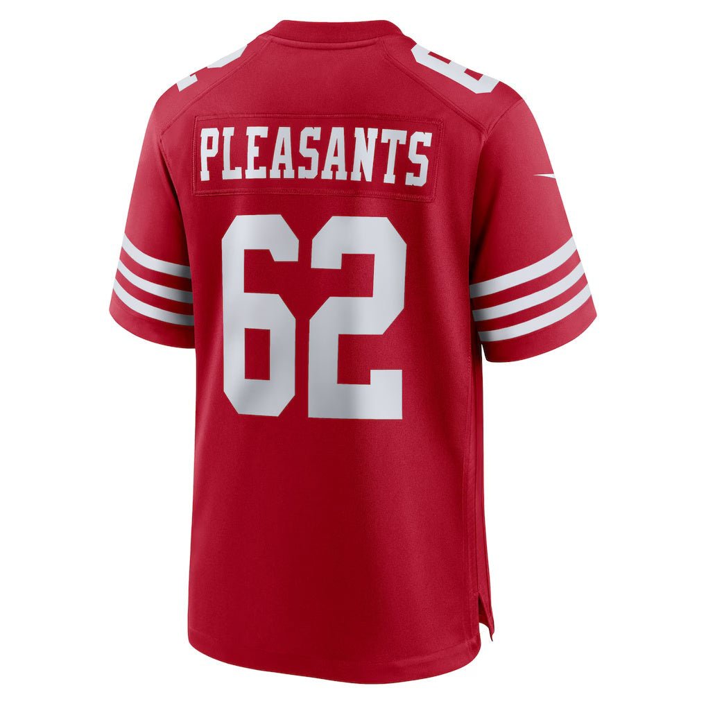 SF.49ers_62AustenPleasantsScarletTeamGameJersey SF.49ers #62 Austen Pleasants Scarlet Team Game Stitched American Football Jerseys - Image 1