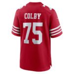 SF.49ers #75 Connor Colby Scarlet Team Game Stitched American Football Jerseys