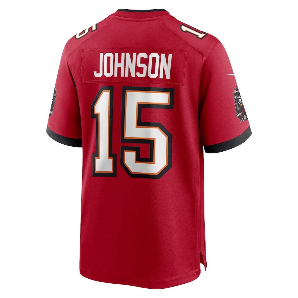 TB.Buccaneers_15TezJohnsonRedTeamGameJersey TB.Buccaneers #15 Tez Johnson Red Team Game American Football Jerseys - Image 1