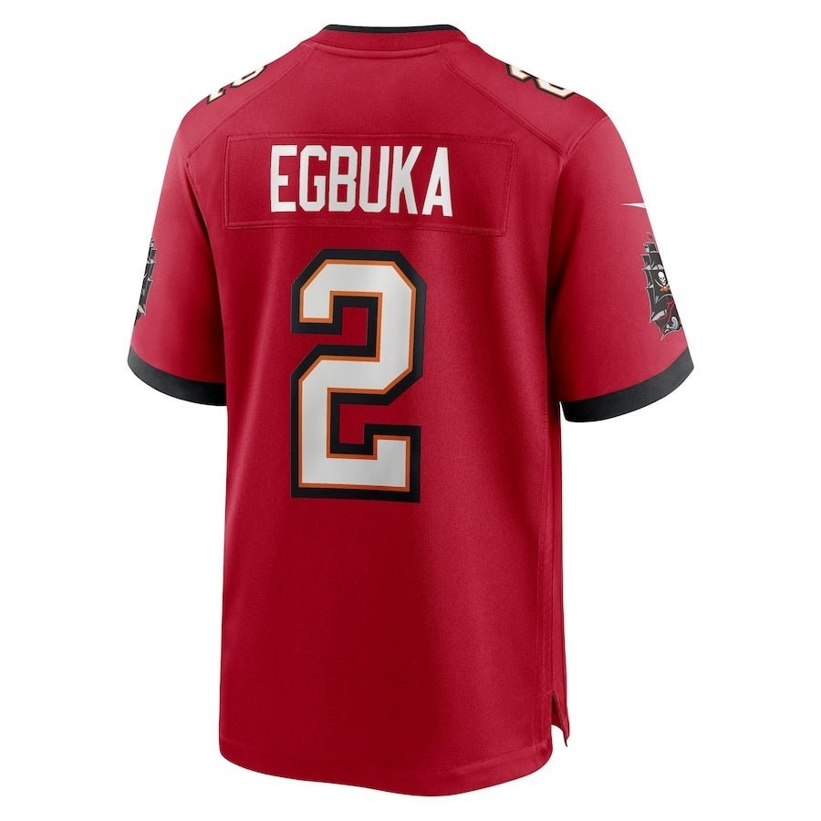 TB.Buccaneers_2EmekaEgbukaRedTeam50thSeasonGameJersey TB.Buccaneers #2 Emeka Egbuka Red Team 50th Season Game American Football Jerseys - Image 1