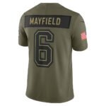 TB.Buccaneers #6 Baker Mayfield Olive 2025 Salute to Service Limited American Football Jerseys