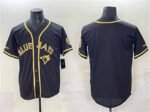 Toronto Blue Jays Blank Black Gold Cool Base Stitched Baseball Jersey