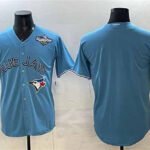 Toronto Blue Jays Blank Blue 2025 World Series Home Cool Base Stitched Baseball Jersey