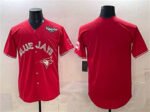 Toronto Blue Jays Blank Red 2025 World Series Home Cool Base Stitched Baseball Jersey