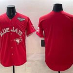 Toronto Blue Jays Blank Red 2025 World Series Home Cool Base Stitched Baseball Jersey