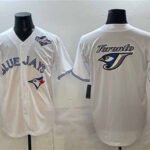 Toronto Blue Jays Team Big Logo White 2025 World Series Home Cool Base Stitched Baseball Jersey