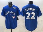 Toronto Blue Jays #22 Ernie Clement Blue 2025 World Series Cool Base Stitched Baseball Jersey