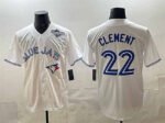 Toronto Blue Jays #22 Ernie Clement White 2025 World Series Home Cool Base Stitched Baseball Jersey