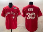 Toronto Blue Jays #30 Alejandro Kirk Red 2025 World Series Cool Base Stitched Baseball Jersey