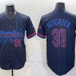 Toronto Blue Jays #31 Max Scherzer Navy 2024 City Connect Limited Stitched Baseball Jersey