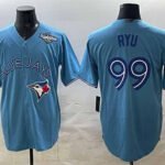 Toronto Blue Jays #99 Hyun-jin Ryu Blue 2025 World Series Cool Base Stitched Baseball Jersey