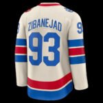 Custom NY.Rangers #93 Mika Zibanejad Fanatics Beige 2026 Winter Classic Premium Stitched American Hockey Jerseys