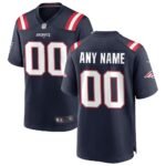 Men's New England Patriots Nike Blue Custom Game Jersey