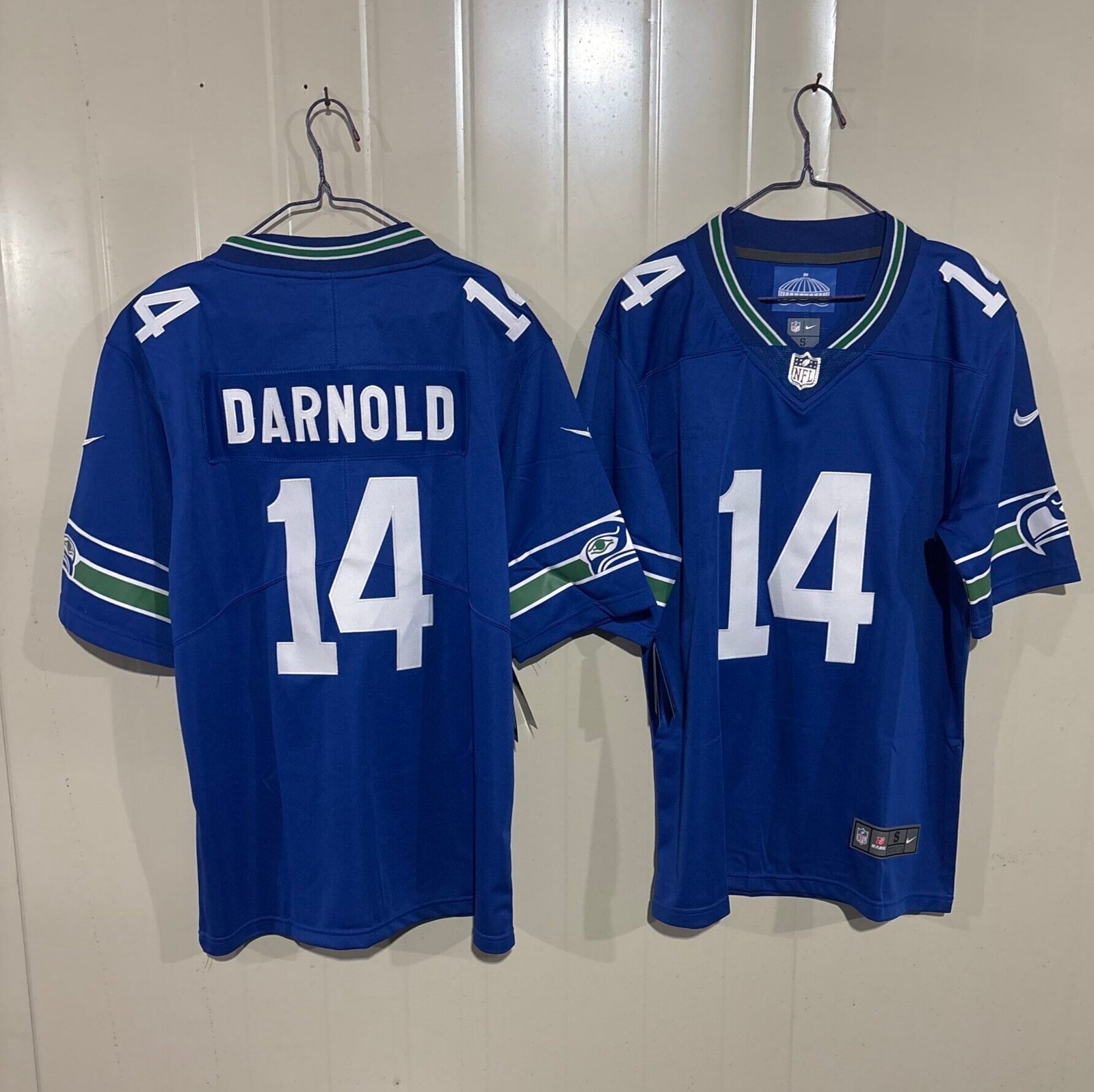 1 Seattle Seahawks#14 darnold Stitched American Football Jerseys (Support customization) - Image 1