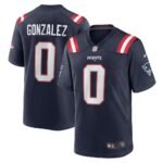 Men's New England Patriots Christian Gonzalez Nike Navy Team Game Jersey