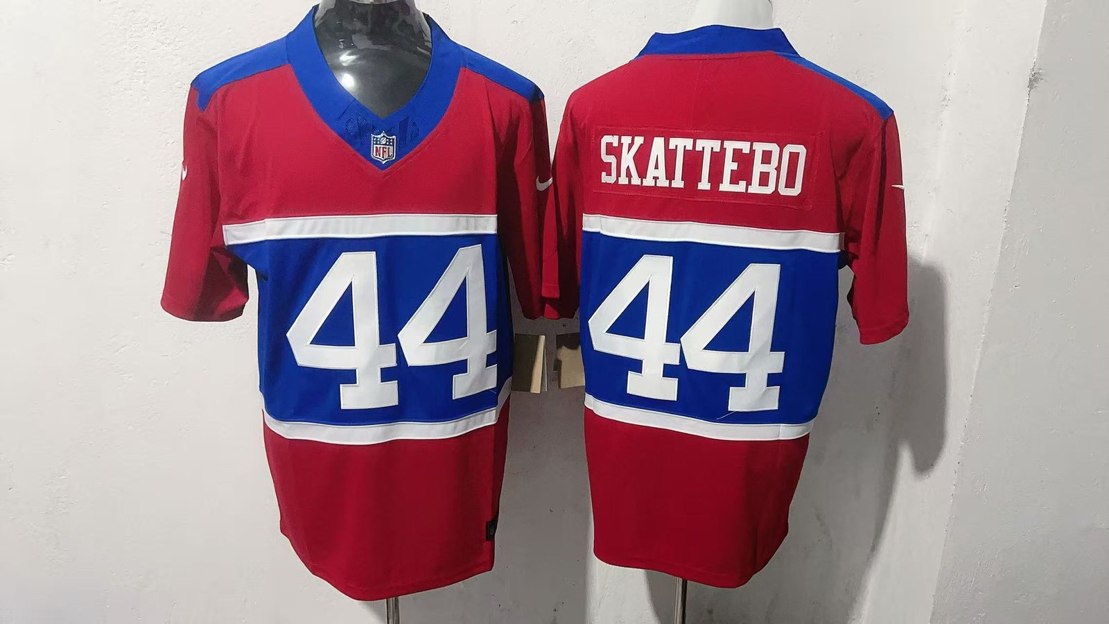 13 New York Giants#44 SKATTEBO Stitched American Football Jerseys (Support customization) - Image 1