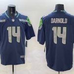 Seattle Seahawks#14 darnold Stitched American Football Jerseys （Support customization）