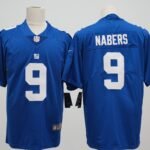 New York Giants#9 NABERS Stitched American Football Jerseys （Support customization）