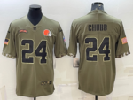 Cleveland Browns #24 American football jerseys; the jerseys can be customized and printed with any number and any player's name