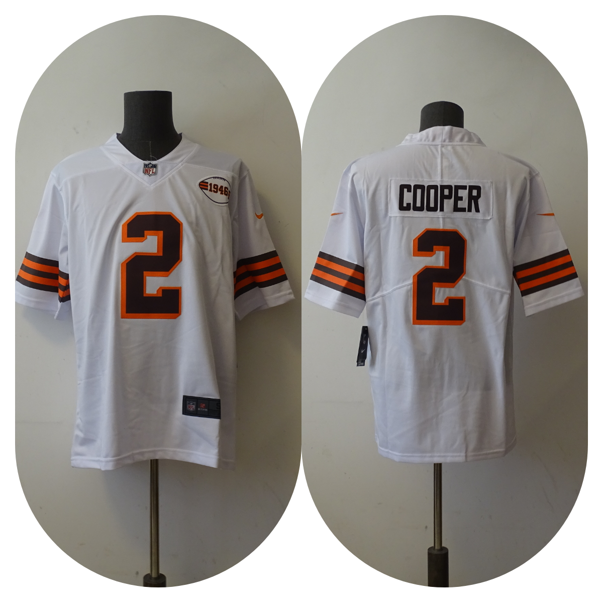 28 Cleveland Browns #2 American football jerseys; the jerseys can be customized and printed with any number and any player's name - Image 1