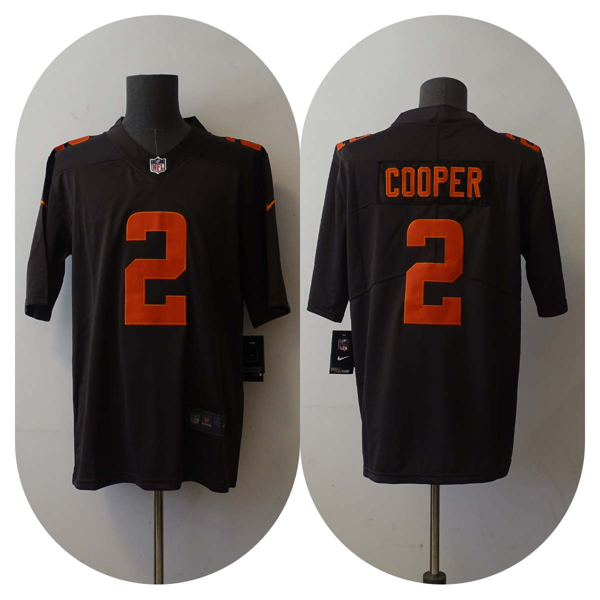 29 Cleveland Browns #2 American football jerseys; the jerseys can be customized and printed with any number and any player's name - Image 1