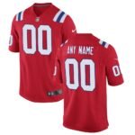 men's New England Patriots Nike red Custom Game Jersey