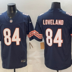 Chicago Bears#84 LOVELAND  Stitched American Football Jerseys （Support customization）