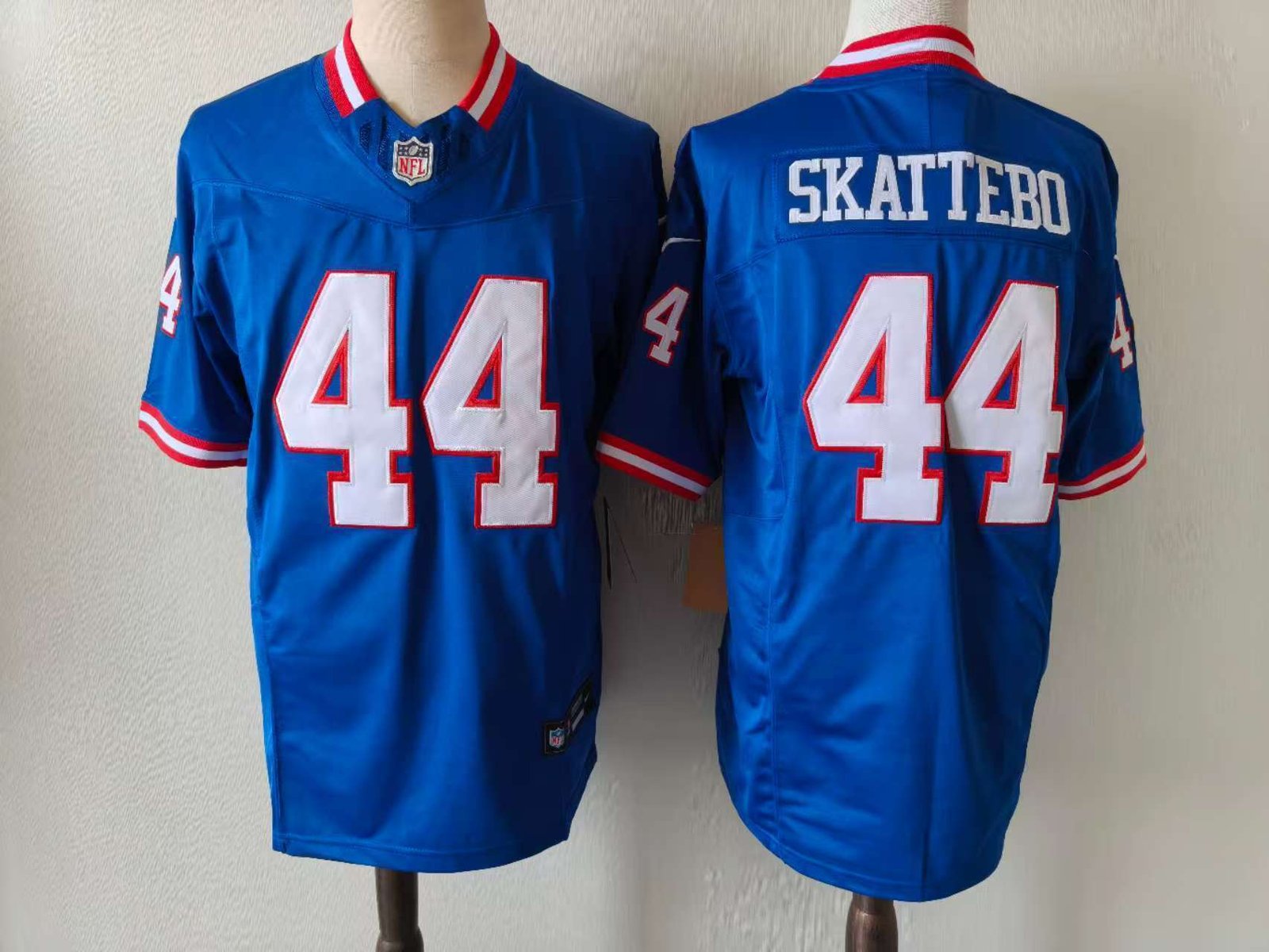 4 New York Giants#44 SKATTEBO Stitched American Football Jerseys (Support customization) - Image 1
