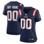 woman's New England Patriots Nike Blue Custom Game Jersey