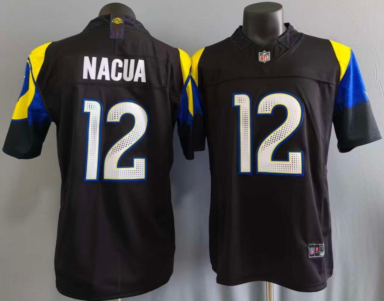 52 Los Angeles Rams#12 nacua Stitched American Football Jerseys (Support customization) - Image 1