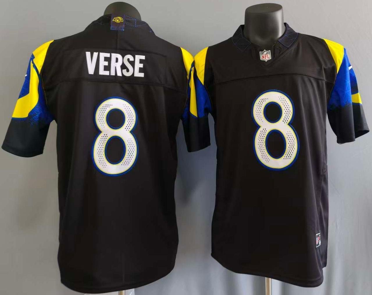 57 Los Angeles Rams#8 verse Stitched American Football Jerseys (Support customization) - Image 1