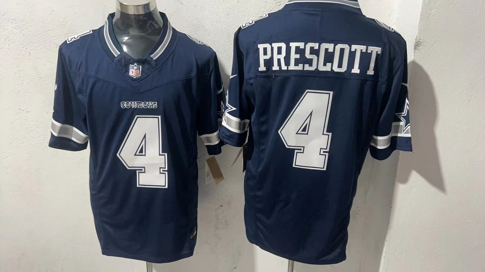f4828a91 Dallas Cowboys #4 American football jerseys can be customized with any number and player's name - Image 1